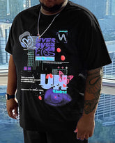 Men's Daily Casual Eyes Printed Short Sleeve T-Shirt Set